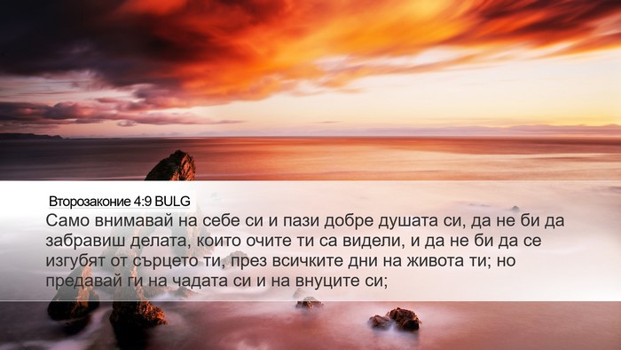 Второзаконие 4:9 BULG Bible Verse Image