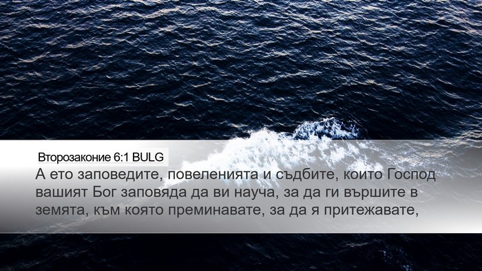Второзаконие 6:1 BULG Bible Verse Image