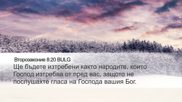 Второзаконие 8:20 BULG Bible Verse Image