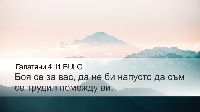 Галатяни 4:11 BULG Bible Verse Image