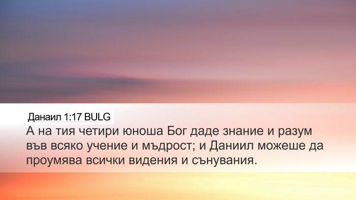 Данаил 1:17 BULG Bible Verse Image