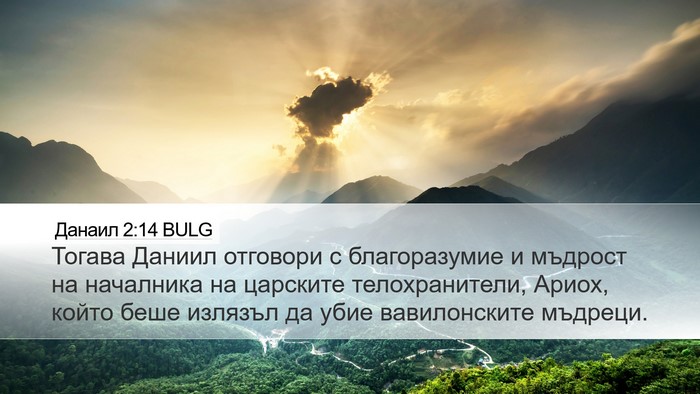 Данаил 2:14 BULG Desktop Wallpaper - Тогава Даниил отговори с - Desktop Bible Verse Wallpaper