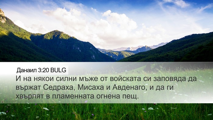 Данаил 3:20 BULG Bible Verse Image