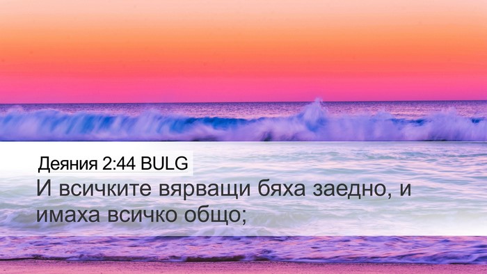 Деяния 2:44 BULG Bible Verse Image