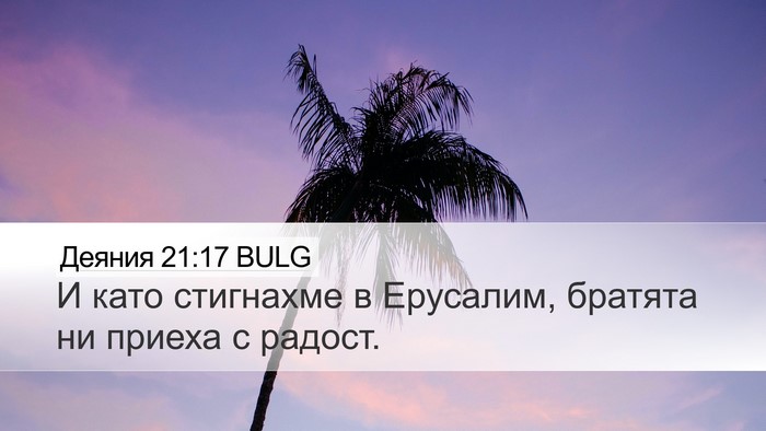 Деяния 21:17 BULG Bible Verse Image