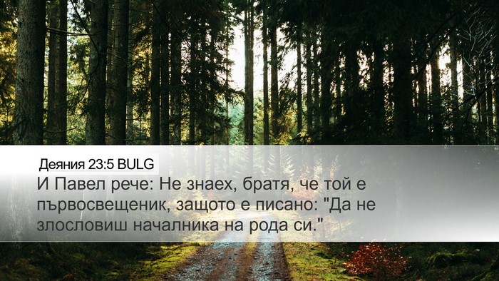 Деяния 23:5 BULG Bible Verse Image