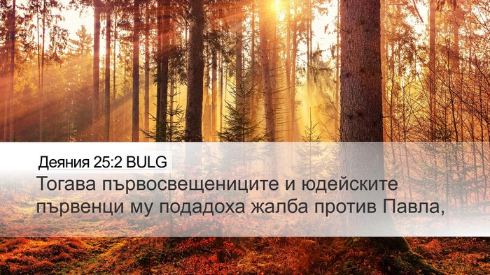 Деяния 25:2 BULG Desktop Wallpaper - Тогава първосвещениците и - Desktop Bible Verse Wallpaper