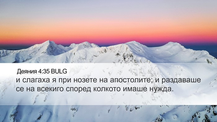 Деяния 4:35 BULG Bible Verse Image