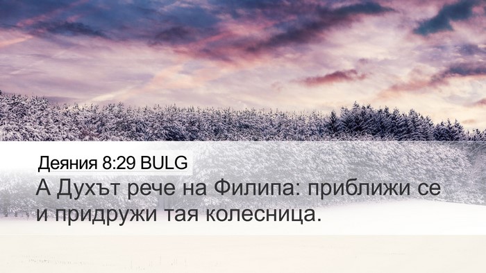 Деяния 8:29 BULG Bible Verse Image