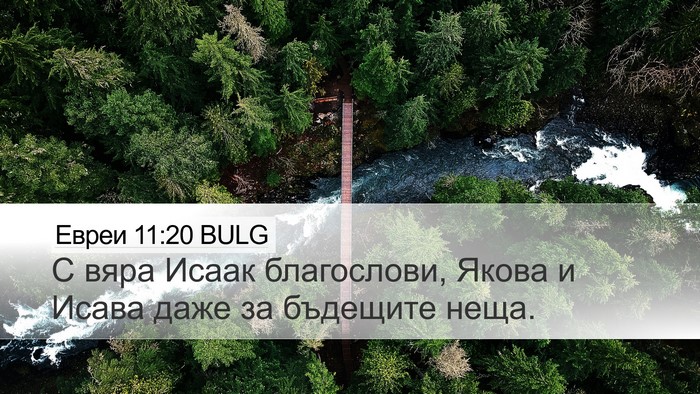 Евреи 11:20 BULG Desktop Wallpaper - С вяра Исаак благослови, - Desktop Bible Verse Wallpaper
