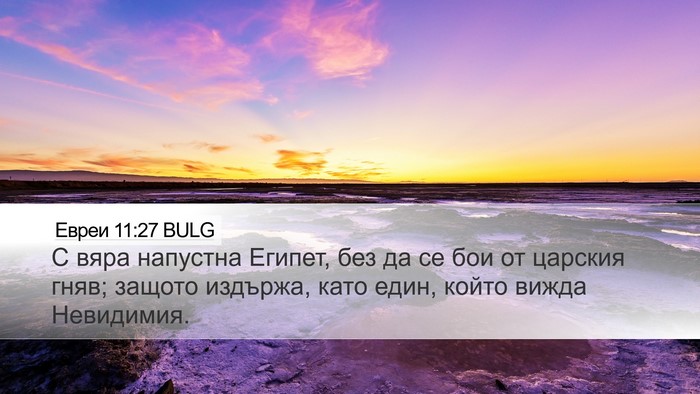 Евреи 11:27 BULG Bible Verse Image
