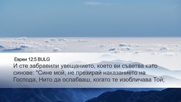 Евреи 12:5 BULG Bible Verse Image