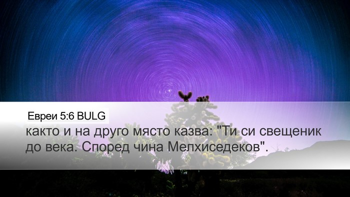 Евреи 5:6 BULG Bible Verse Image