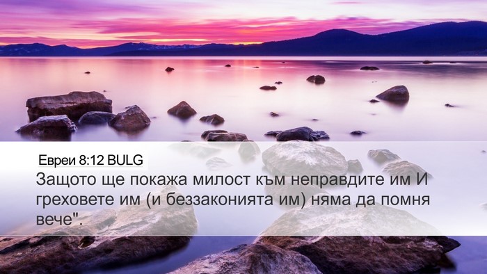 Евреи 8:12 BULG Bible Verse Image