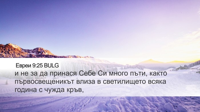 Евреи 9:25 BULG Bible Verse Image