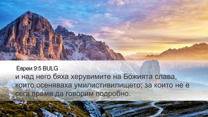 Евреи 9:5 BULG Bible Verse Image