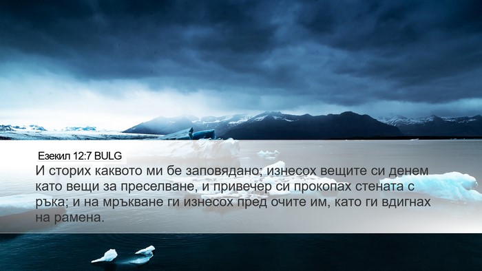 Езекил 12:7 BULG Desktop Wallpaper - И сторих каквото ми бе - Desktop Bible Verse Wallpaper