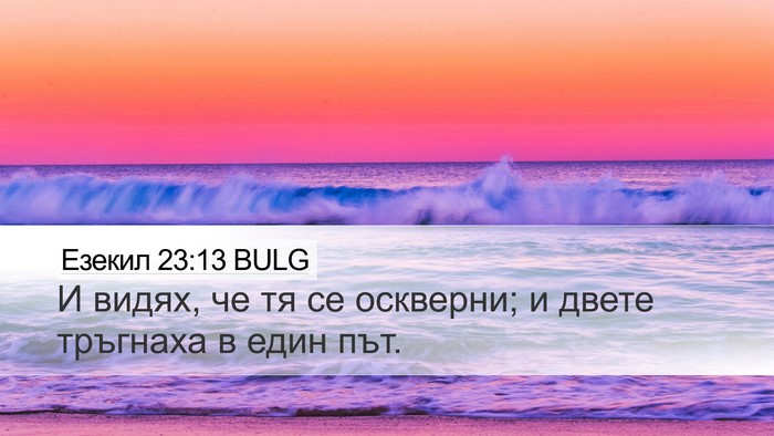 Езекил 23:13 BULG Desktop Wallpaper - И видях, че тя се оскверни; - Desktop Bible Verse Wallpaper