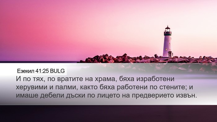 Езекил 41:25 BULG Bible Verse Image
