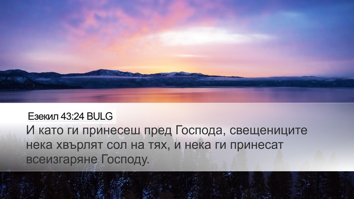 Езекил 43:24 BULG Bible Verse Image
