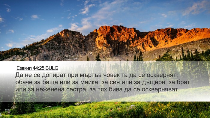Езекил 44:25 BULG Desktop Wallpaper - Да не се допират при мъртъв - Desktop Bible Verse Wallpaper