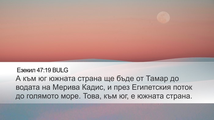 Езекил 47:19 BULG Bible Verse Image