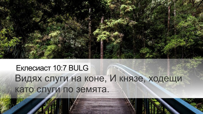 Еклесиаст 10:7 BULG Bible Verse Image