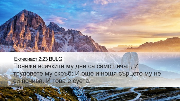 Еклесиаст 2:23 BULG Bible Verse Image