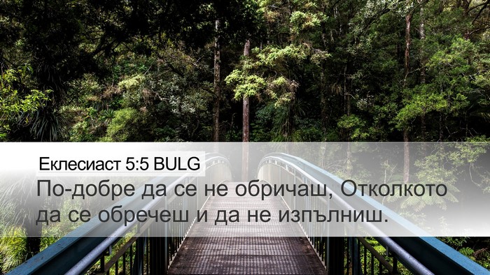 Еклесиаст 5:5 BULG Desktop Wallpaper - По-добре да се не обричаш, - Desktop Bible Verse Wallpaper