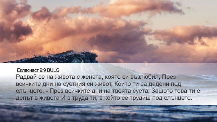Еклесиаст 9:9 BULG Bible Verse Image