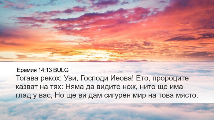 Еремия 14:13 BULG Bible Verse Image