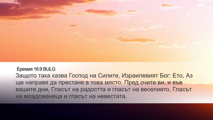 Еремия 16:9 BULG Bible Verse Image