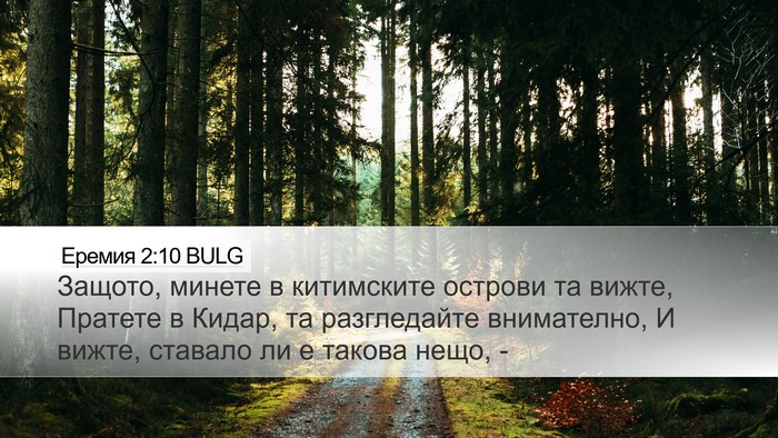 Еремия 2:10 BULG Bible Verse Image