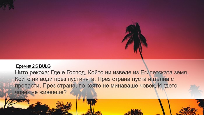Еремия 2:6 BULG Bible Verse Image