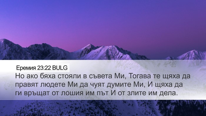 Еремия 23:22 BULG Bible Verse Image