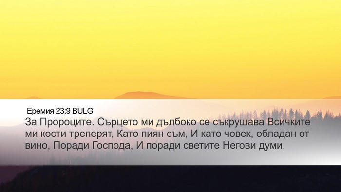 Еремия 23:9 BULG Bible Verse Image