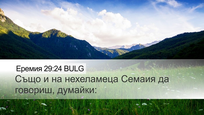 Еремия 29:24 BULG Bible Verse Image