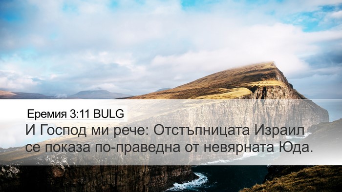 Еремия 3:11 BULG Bible Verse Image