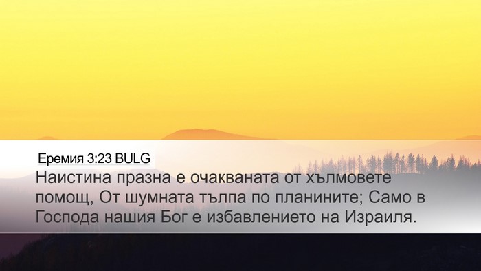 Еремия 3:23 BULG Bible Verse Image