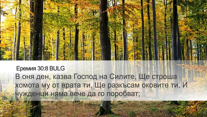 Еремия 30:8 BULG Bible Verse Image