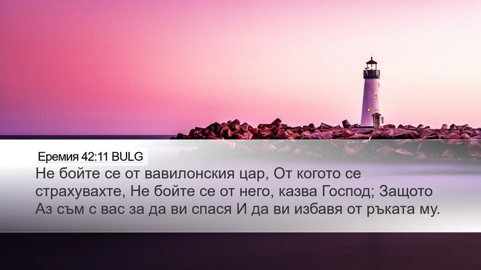Еремия 42:11 BULG Bible Verse Image