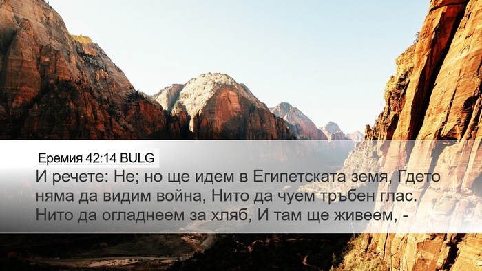 Еремия 42:14 BULG Bible Verse Image