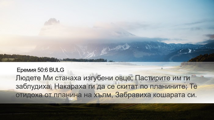 Еремия 50:6 BULG Bible Verse Image