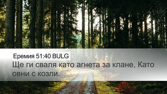 Еремия 51:40 BULG Bible Verse Image