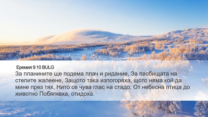 Еремия 9:10 BULG Bible Verse Image