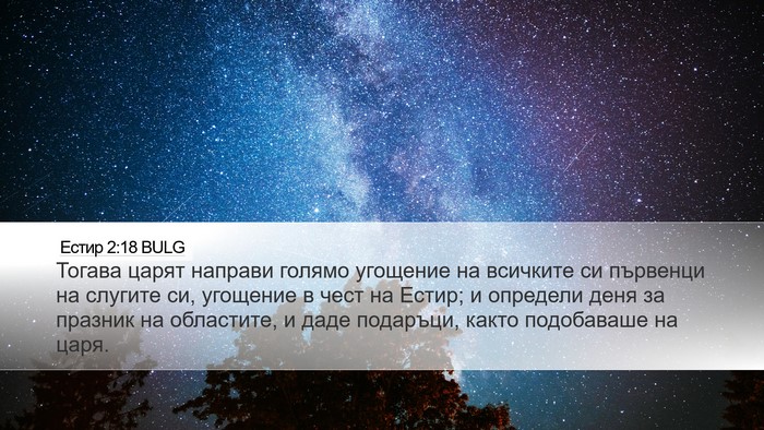Естир 2:18 BULG Bible Verse Image