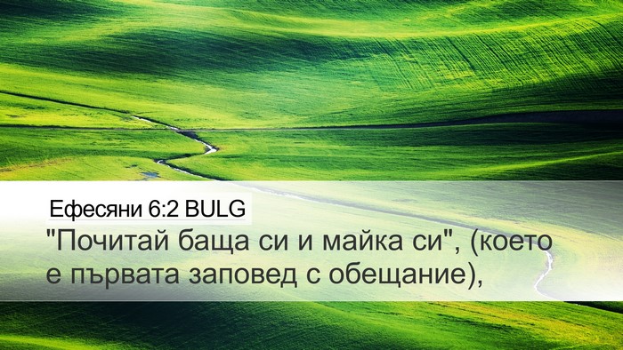 Ефесяни 6:2 BULG Bible Verse Image