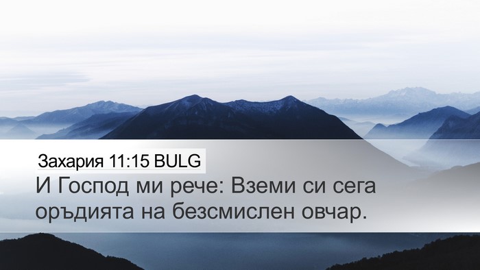Захария 11:15 BULG Bible Verse Image