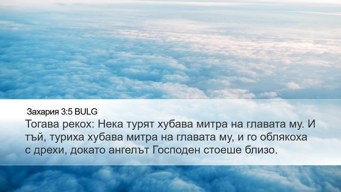 Захария 3:5 BULG Bible Verse Image