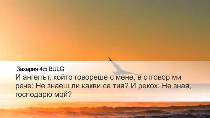 Захария 4:5 BULG Bible Verse Image